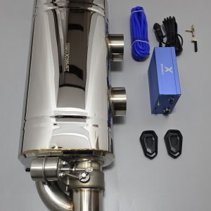 Tobă Sport REVXHAUST T Dual In – Dual Out cu  Clapetă evacuare Vacuum